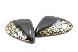 Volkswagen Golf Mk7 Full Replacement Mirror Covers - Carbon Fiber - Gear Graphic Volkswagen Golf Mk7 Full Replacement Mirror Covers - Carbon Fiber - Gear Graphic